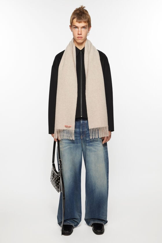 Acne Studios Schmaler Fransen-Schal Aus Wolle