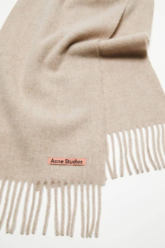 Acne Studios Schmaler Fransen-Schal Aus Wolle