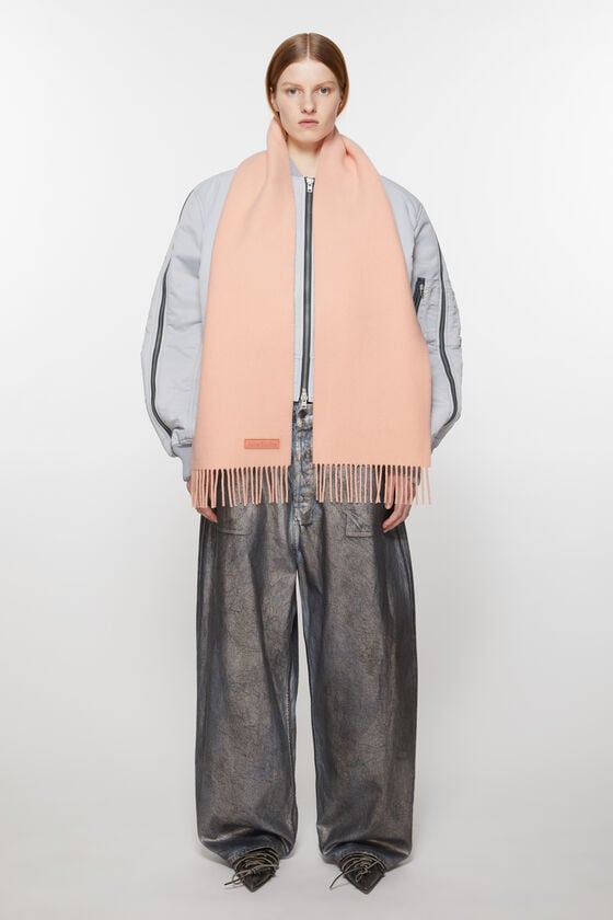 Acne Studios Schmaler Fransen-Schal Aus Wolle