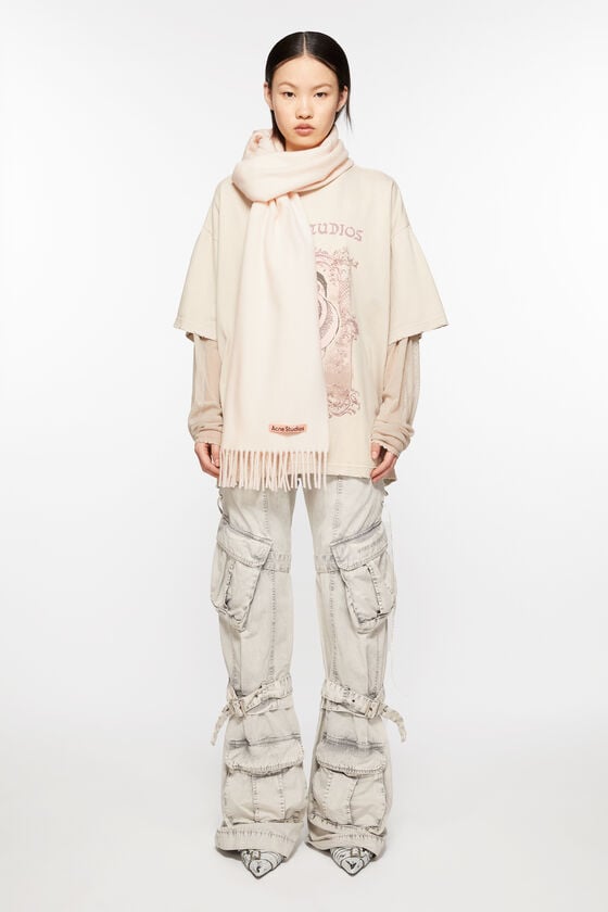 Acne Studios Schmaler Fransen-Schal Aus Wolle