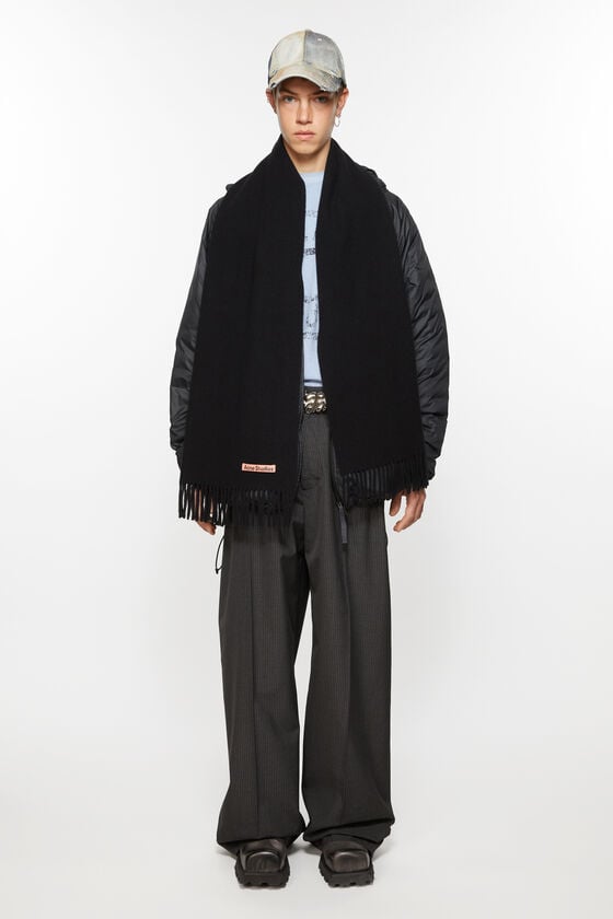 Acne Studios Schmaler Fransen-Schal Aus Wolle