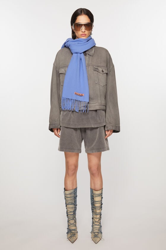 Acne Studios Schmaler Fransen-Schal Aus Wolle