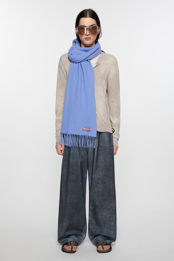 Acne Studios Schmaler Fransen-Schal Aus Wolle