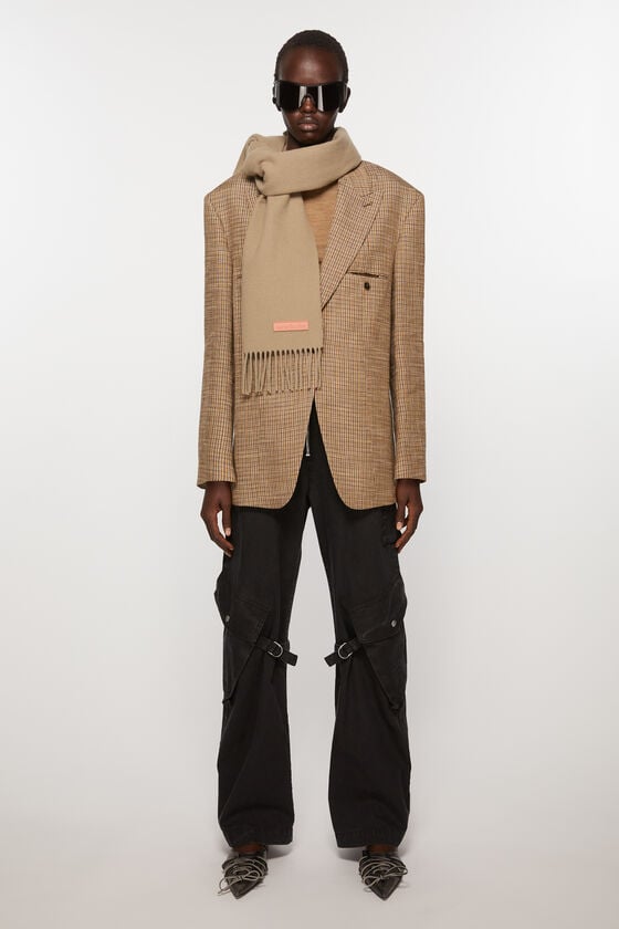 Acne Studios Schmaler Fransen-Schal Aus Wolle
