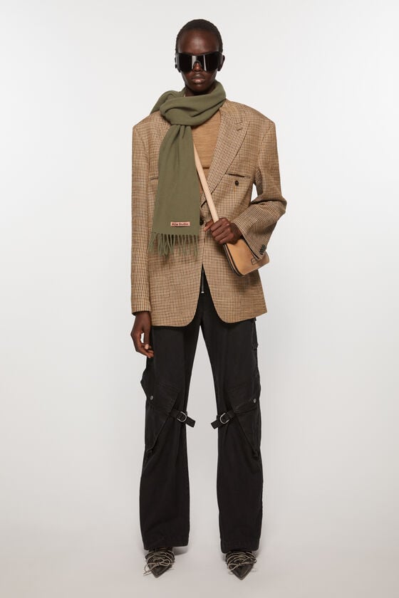 Acne Studios Schmaler Fransen-Schal Aus Wolle