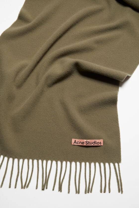 Acne Studios Schmaler Fransen-Schal Aus Wolle
