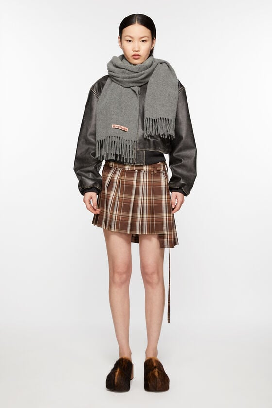 Acne Studios Schmaler Fransen-Schal Aus Wolle