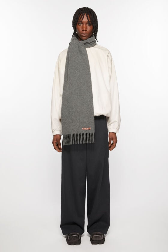 Acne Studios Schmaler Fransen-Schal Aus Wolle