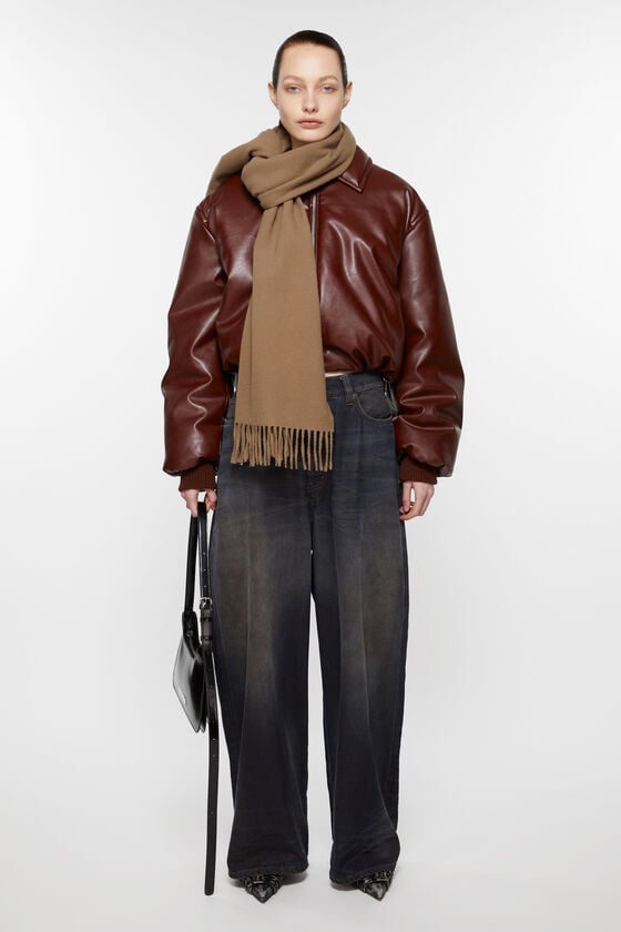 Acne Studios Schmaler Fransen-Schal Aus Wolle