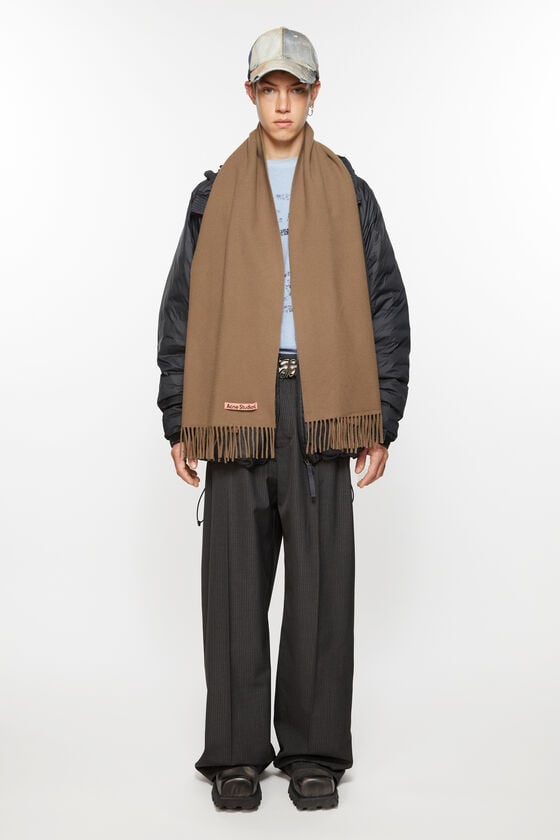 Acne Studios Schmaler Fransen-Schal Aus Wolle