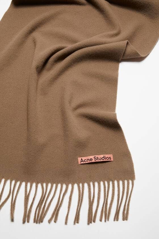 Acne Studios Schmaler Fransen-Schal Aus Wolle