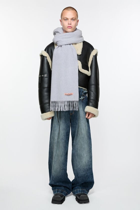 Acne Studios Schmaler Fransen-Schal Aus Wolle