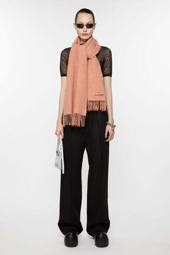 Acne Studios Schmaler Fransen-Schal Aus Wolle