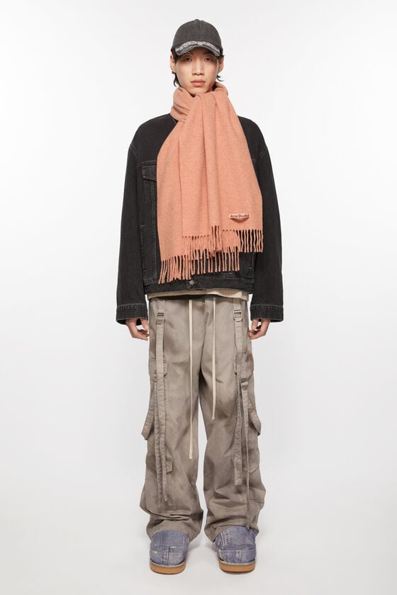 Acne Studios Schmaler Fransen-Schal Aus Wolle