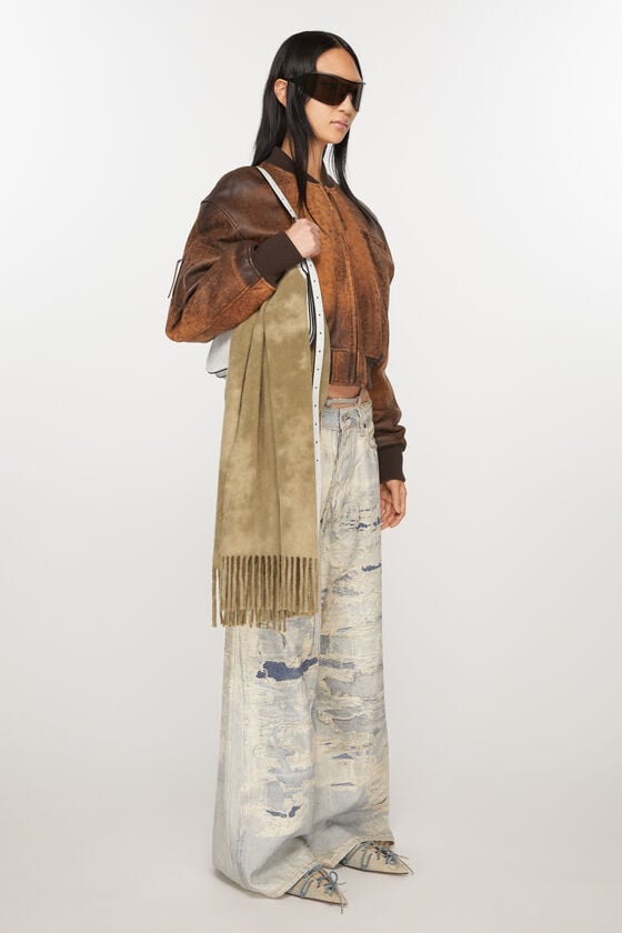 Acne Studios Schmaler Wollschal In Batik-Optik