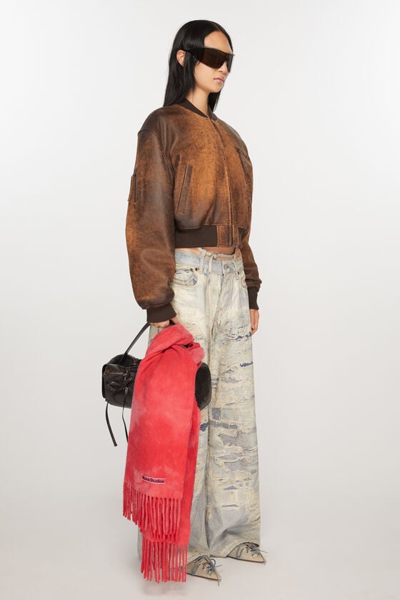 Acne Studios Schmaler Wollschal In Batik-Optik