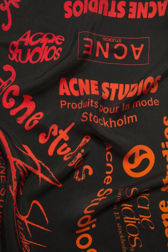 Acne Studios Seidenschal Mit Logo-Prints