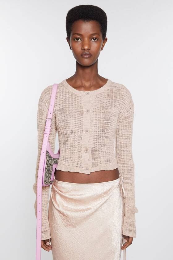 Acne Studios Strickjacke aus breitem Rippstrick