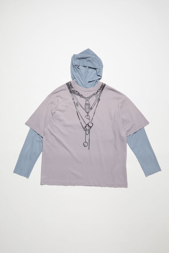 Acne Studios T-Shirt Aus Mehrlagigem Netzstoff