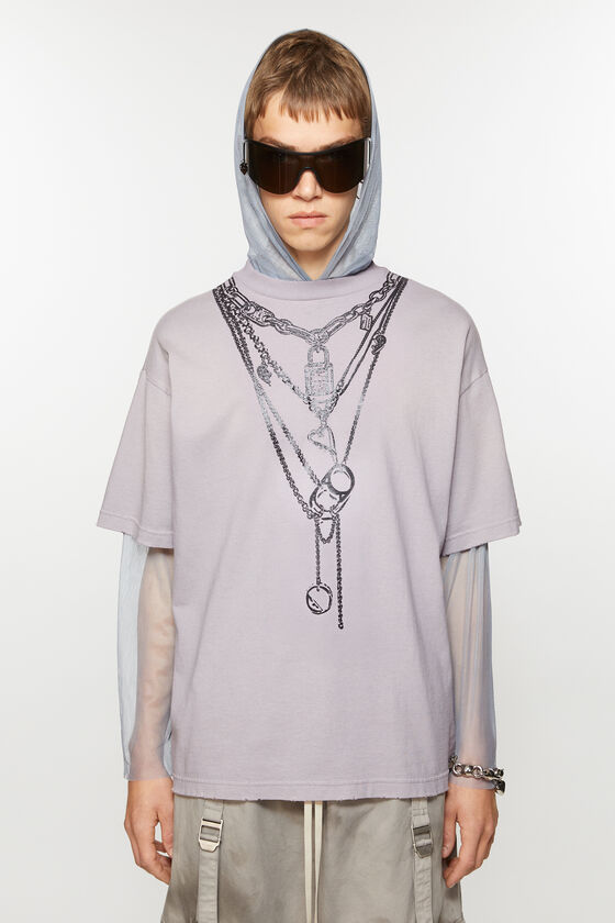 Acne Studios T-Shirt aus mehrlagigem Netzstoff Acne Studios T-Shirt aus mehrlagigem Netzstoff