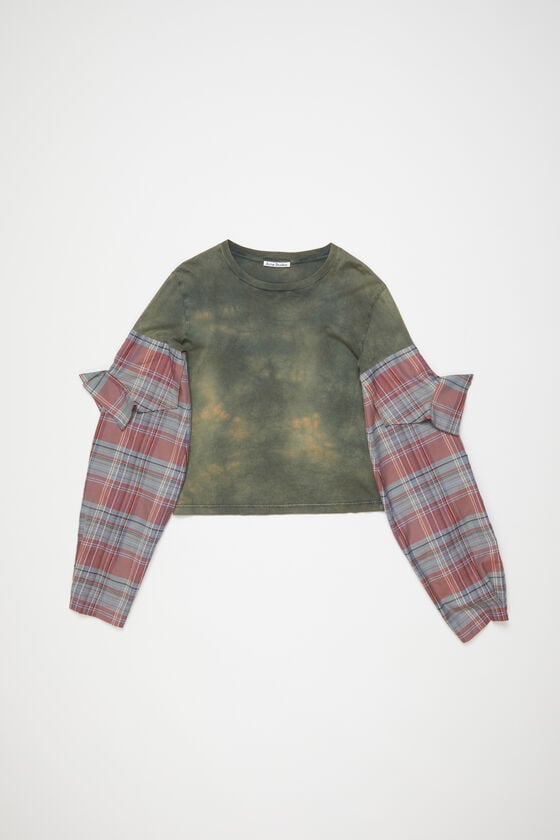 Acne Studios T-Shirt Mit Flanellärmeln