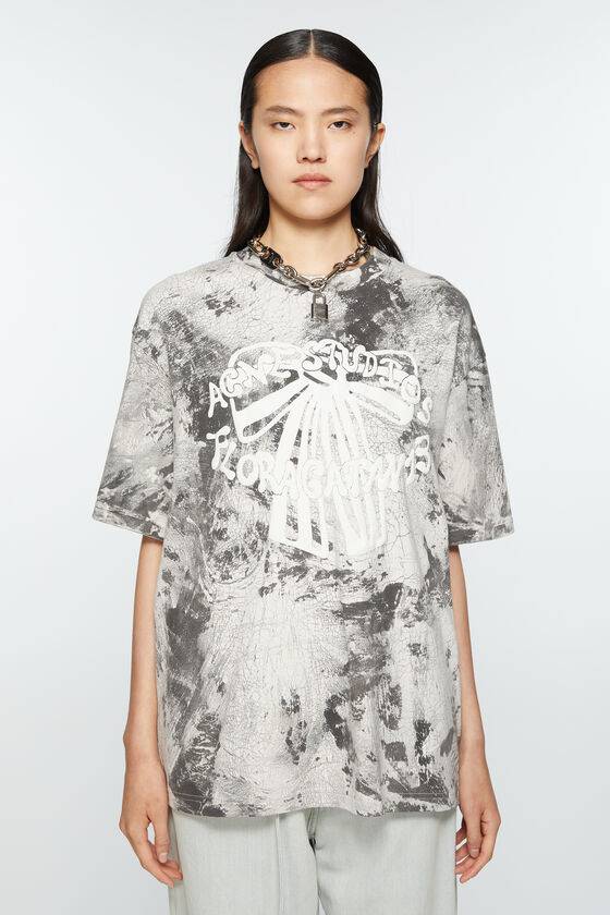 Acne Studios T-Shirt mit Gipsaufdruck