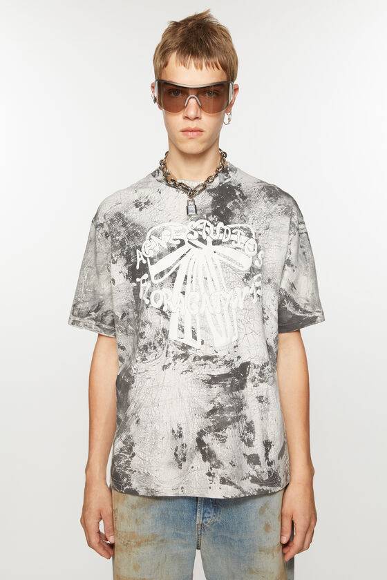 Acne Studios T-Shirt mit Gipsaufdruck