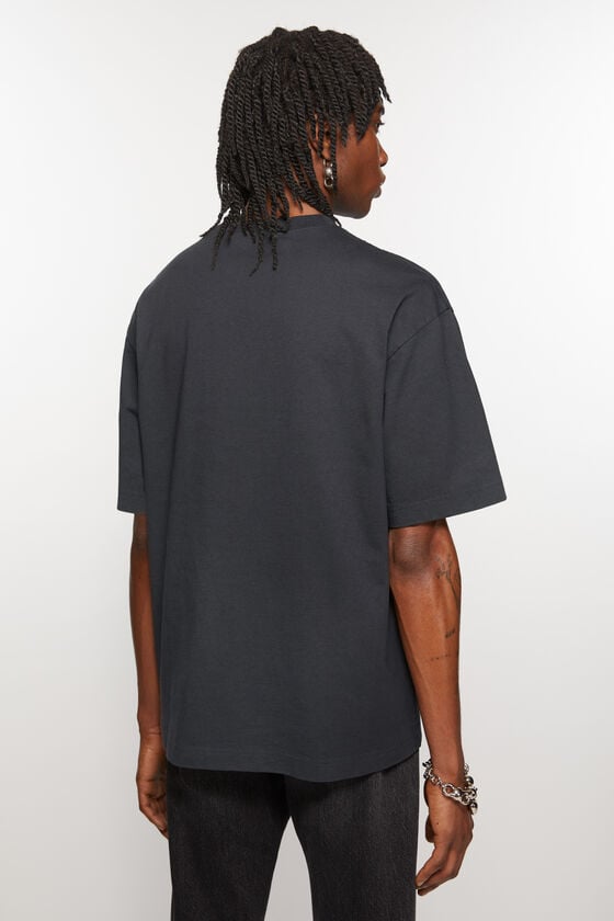 Acne Studios T-Shirt Stamp-Logo - Lockere Passform