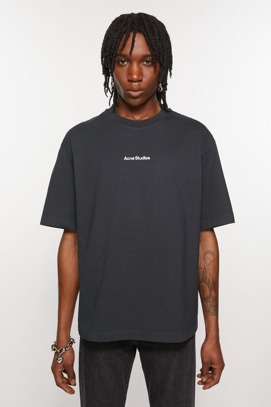 Acne Studios T-Shirt Stamp-Logo - lockere Passform Acne Studios T-Shirt Stamp-Logo - lockere Passform