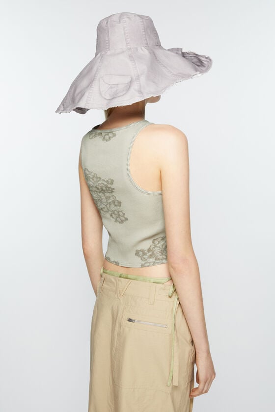 Acne Studios Tanktop Aus Spitze Mit Print