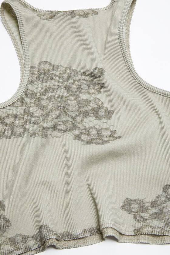 Acne Studios Tanktop Aus Spitze Mit Print