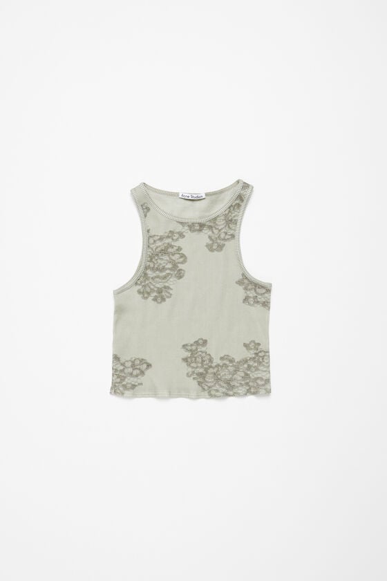 Acne Studios Tanktop Aus Spitze Mit Print