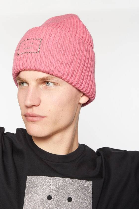 Acne Studios Verzierte Mütze Mit Face-Logo