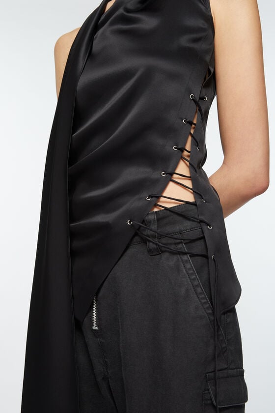 Acne Studios Wickelbluse Mit Fransen