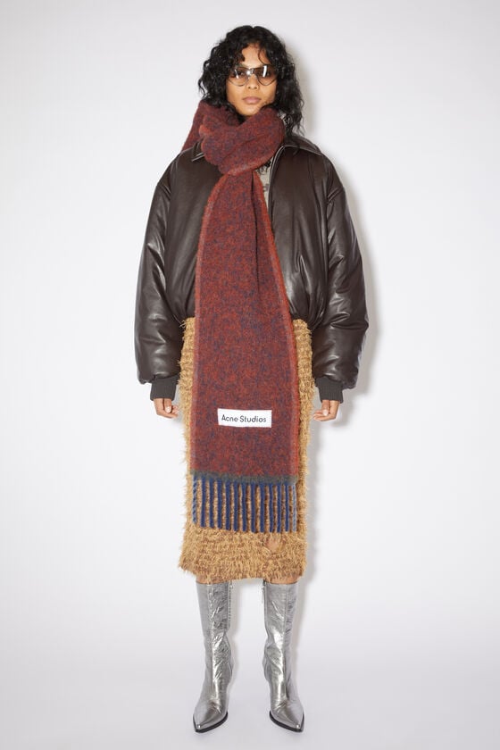 Acne Studios Woll-Mohair-Schal – Schmal