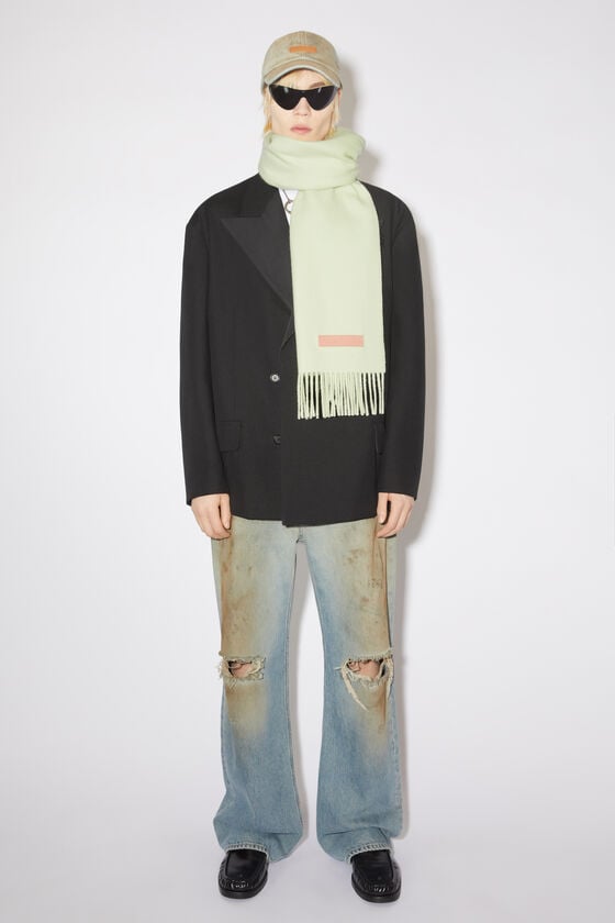 Acne Studios Wollschal Mit Label In Rosa