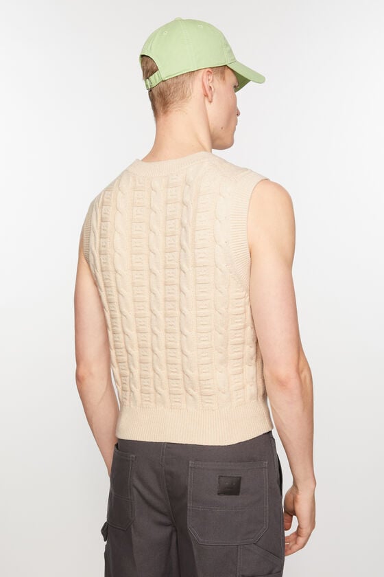 Acne Studios Ärmelloser Pullover Aus Zopfwolle Unisex