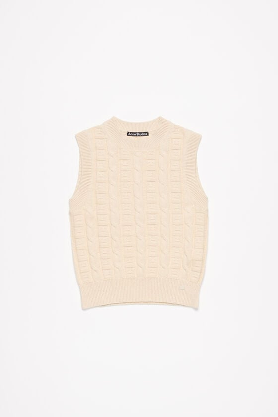 Acne Studios Ärmelloser Pullover Aus Zopfwolle Unisex