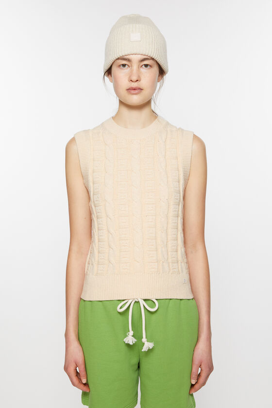 Acne Studios Ärmelloser Pullover aus Zopfwolle Unisex