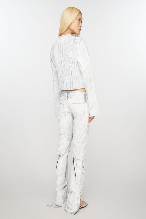 Acne Studios Bedruckte Jeans – Slim Fit Laufsteg-Show