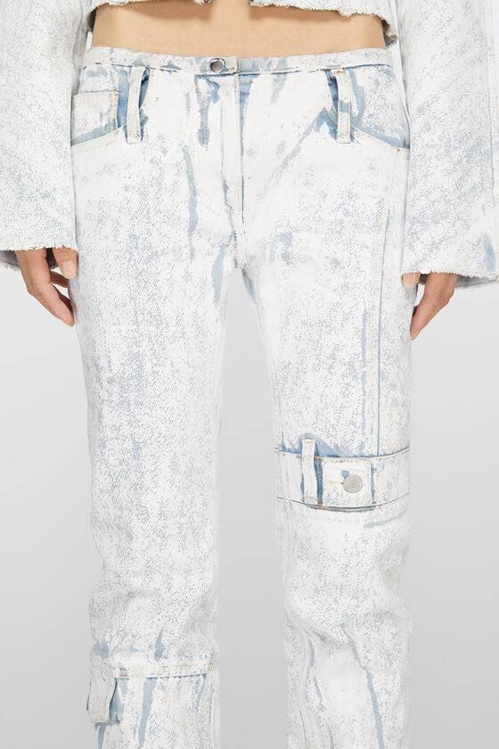 Acne Studios Bedruckte Jeans – Slim Fit Laufsteg-Show