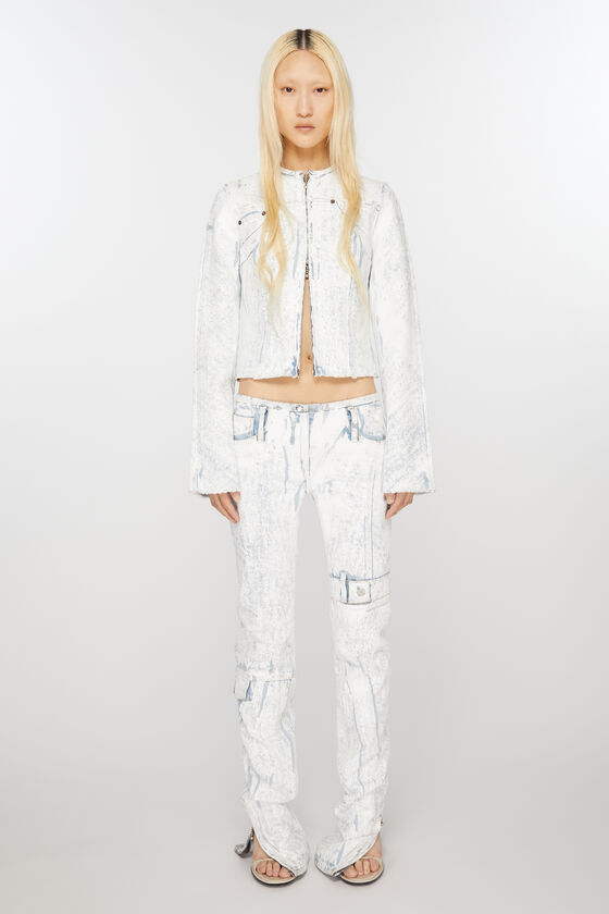 Acne Studios Bedruckte Jeans – Slim Fit Laufsteg-Show