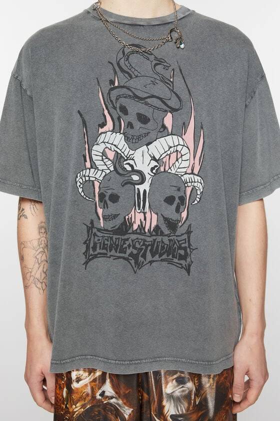 Acne Studios Bedrucktes T-Shirt – Entspannte Passform