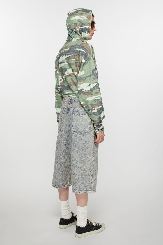 Acne Studios Denim-Shorts Mit Monogramm – Lockere Passform