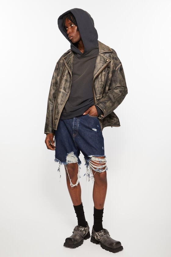 Acne Studios Distressed Denim Shorts - Super Baggy Fit