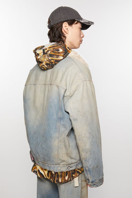 Acne Studios Jacke Mit Jeanspelzbesatz - Oversize-Passform