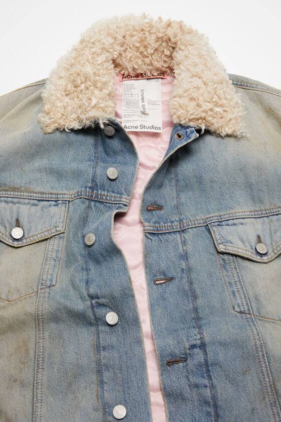 Acne Studios Jacke Mit Jeanspelzbesatz - Oversize-Passform