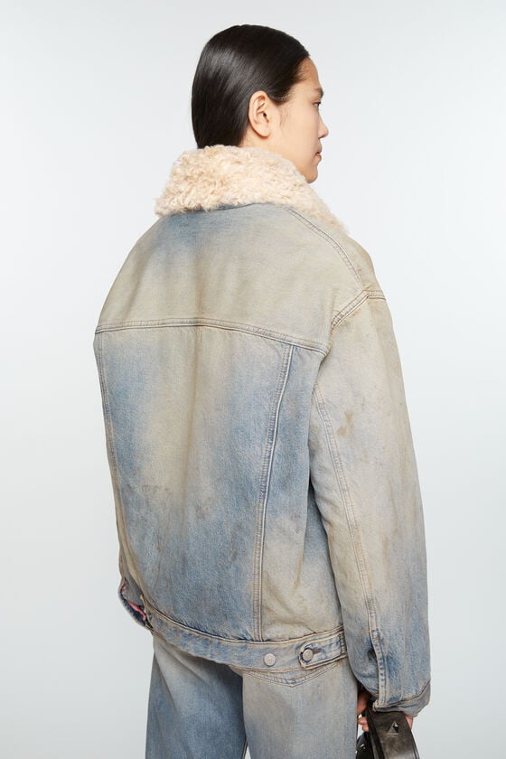 Acne Studios Jacke Mit Jeanspelzbesatz - Oversize-Passform