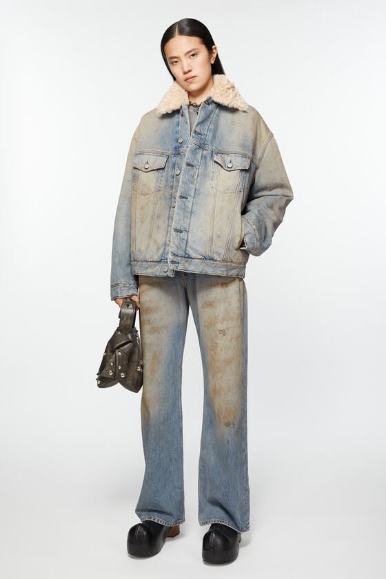 Acne Studios Jacke Mit Jeanspelzbesatz - Oversize-Passform