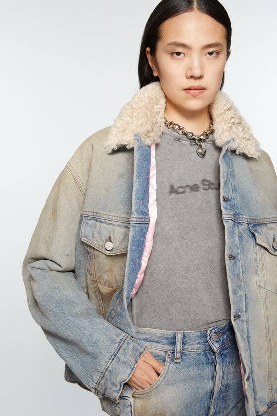 Acne Studios Jacke Mit Jeanspelzbesatz - Oversize-Passform